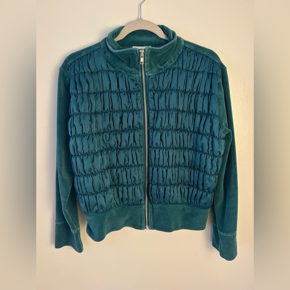 Coldwater Creek Teal Bomber Jacket